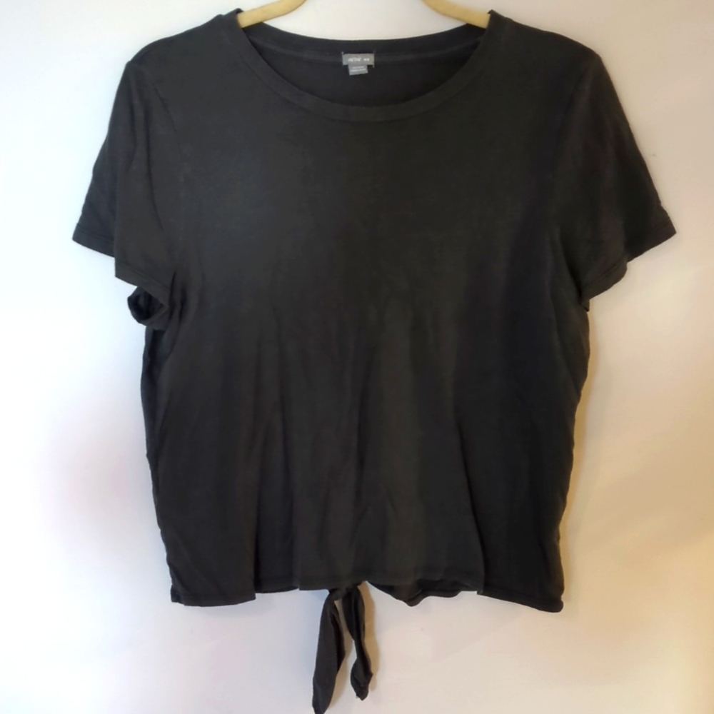Aerie Black back tie short tee Medium